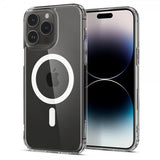 Spigen iPhone 14 Pro Max -kuori AirSkin Hybrid MagFit, valkoinen