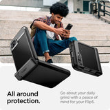 Spigen Samsung Galaxy Z Flip 5 Tough Armor Pro -suojakuori, musta