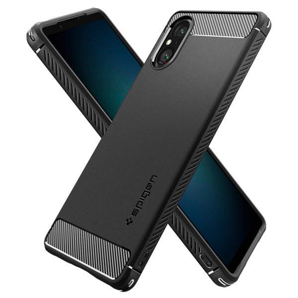 Spigen Sony Xperia 5 V -suojakotelo Rugged Armor Matte Black