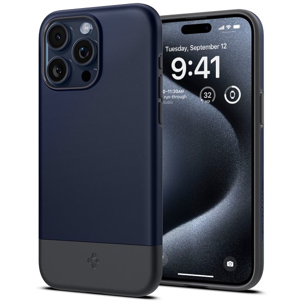 Spigen iPhone 15 Pro Max -suojakuori Style Armor MagFit Midnight Indigo