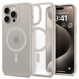 Spigen iPhone 15 Pro Max Kuori Ultra Hybrid MagFit Frost Natural Titanium