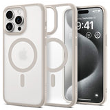 Spigen iPhone 15 Pro Max Kuori Ultra Hybrid MagFit Frost Natural Titanium