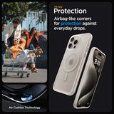 Spigen iPhone 15 Pro Max Kuori Ultra Hybrid MagFit Frost Natural Titanium