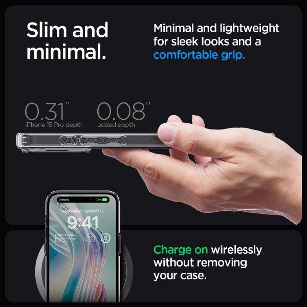 Spigen iPhone 15 Pro Ultra Hybrid Space Crystal -suojakuori