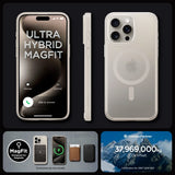 Spigen iPhone 15 Pro Kuori Ultra Hybrid MagFit Frost Natural Titanium