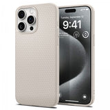 Spigen iPhone 15 Pro -suojakuori Liquid Air Natural Titanium