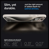 Spigen iPhone 15 Pro -suojakuori Liquid Air Natural Titanium