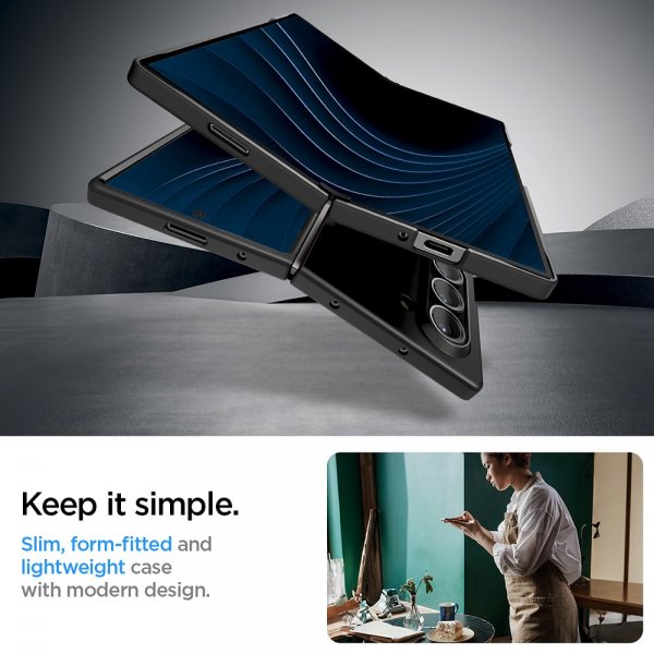 Spigen Samsung Galaxy Z Fold 6 -suojakuori, Air Skin, musta