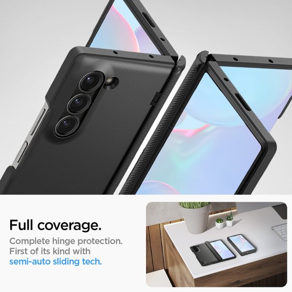 Spigen Samsung Galaxy Z Fold 6 Suojakuori Slim Armor Pro, Musta
