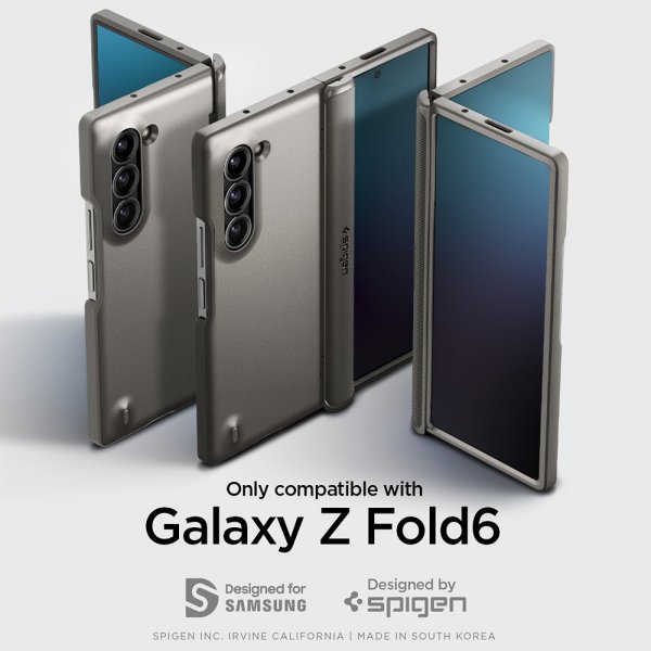 Spigen Samsung Galaxy Z Fold 6 Suojakuori Slim Armor Pro Gunmetal