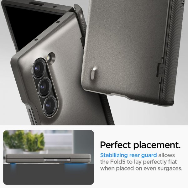 Spigen Samsung Galaxy Z Fold 6 Suojakuori Slim Armor Pro Gunmetal