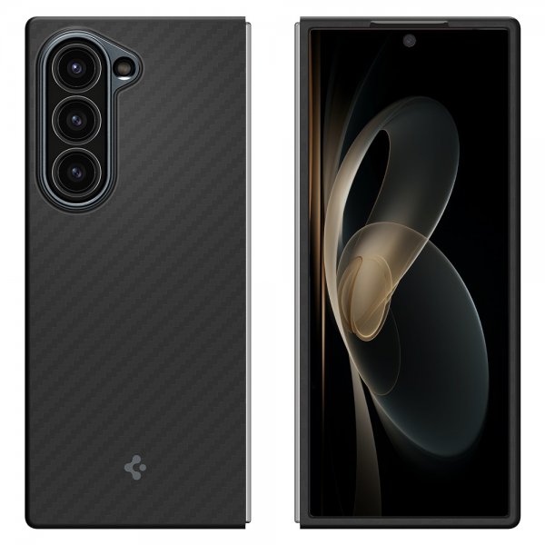 Spigen Samsung Galaxy Z Fold 6 Air Skin Aramid -suojakuori, musta