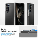 Spigen Samsung Galaxy Z Fold 6 Air Skin Aramid -suojakuori, musta