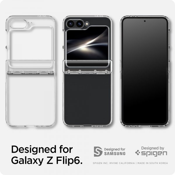 Spigen Samsung Galaxy Z Flip 6/Flip 7 FE Ultra Hybrid Pro Crystal Clear -suojakuori