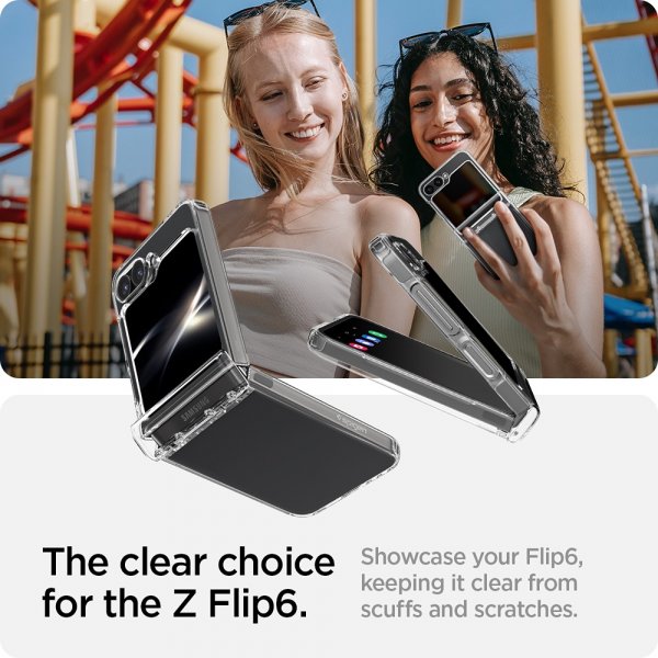 Spigen Samsung Galaxy Z Flip 6/Flip 7 FE Ultra Hybrid Pro Crystal Clear -suojakuori