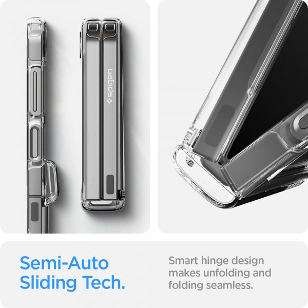 Spigen Samsung Galaxy Z Flip 6/Flip 7 FE Ultra Hybrid Pro Crystal Clear -suojakuori