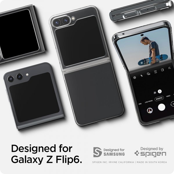 Spigen Samsung Galaxy Z Flip 6/Flip 7 FE Air Skin Crystal Clear -suojakuori