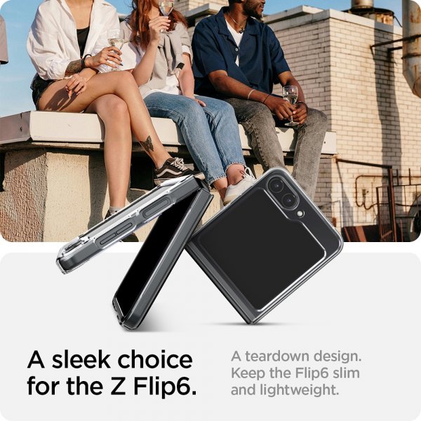 Spigen Samsung Galaxy Z Flip 6/Flip 7 FE Air Skin Crystal Clear -suojakuori