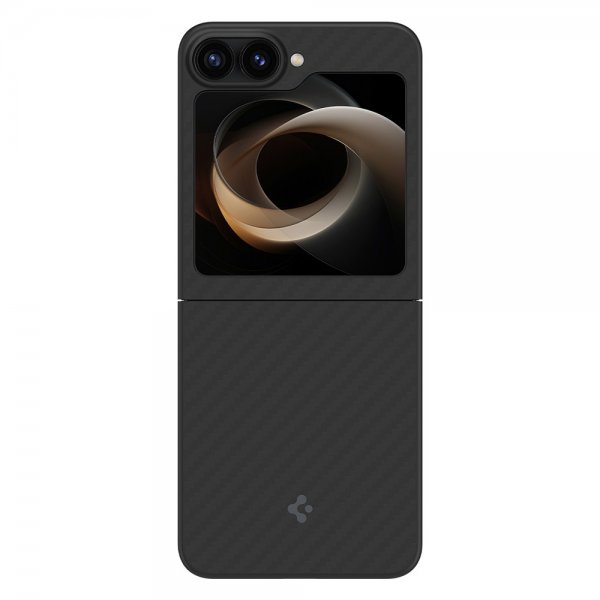 Spigen Samsung Galaxy Z Flip 6/Flip 7 FE Air Skin Aramid -suojakuori, musta