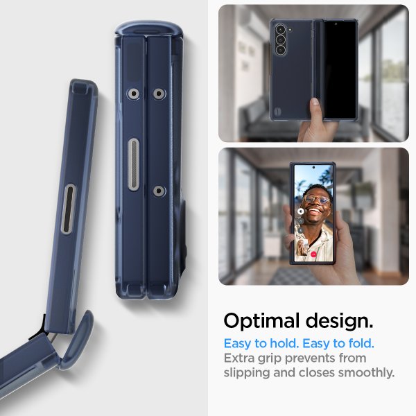 Spigen Samsung Galaxy Z Fold 6 Ultra Hybrid Pro -kuori, Frost Navy Blue