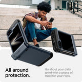 Spigen Samsung Galaxy Z Flip 6/Flip 7 FE Suojakuori Tough Armor Pro Metal Slate