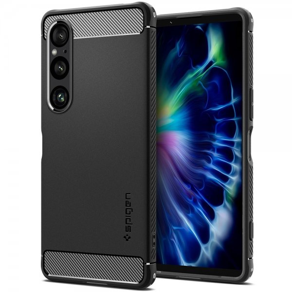 Spigen Sony Xperia 1 VI -kuori Rugged Armor Matte Black