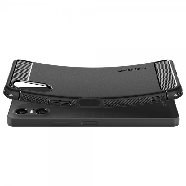 Spigen Sony Xperia 10 VI -kuori, Rugged Armor, mattamusta