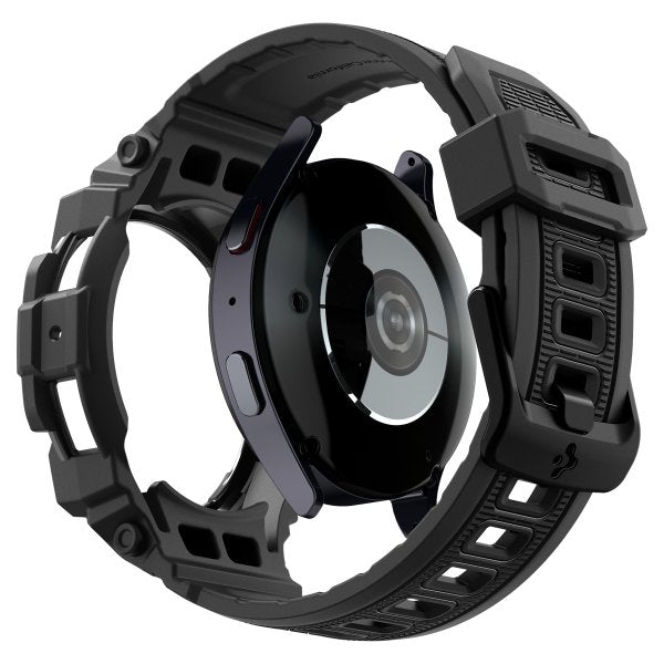 Spigen Samsung Galaxy Watch 7 44mm Ranneke ja Suojakuori Rugged Armor Pro Mattamusta
