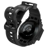 Spigen Samsung Galaxy Watch 7 44mm Ranneke ja Suojakuori Rugged Armor Pro Mattamusta
