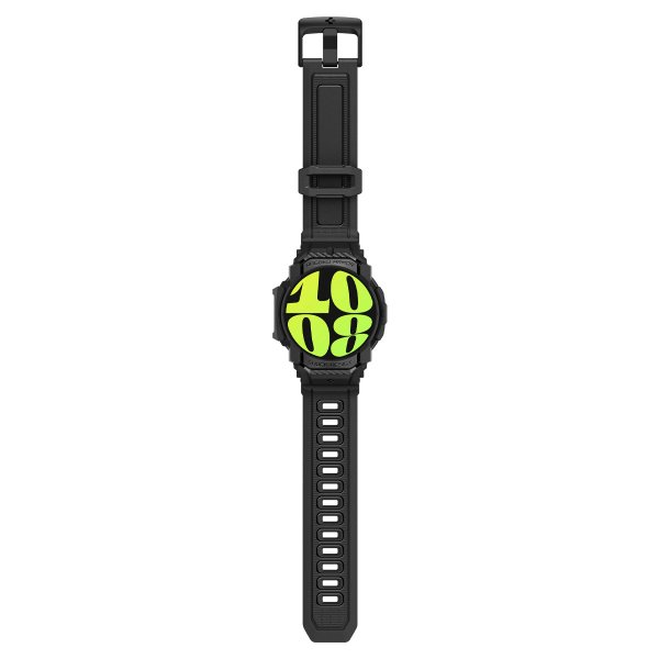 Spigen Samsung Galaxy Watch 7 44mm Ranneke ja Suojakuori Rugged Armor Pro Mattamusta