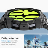 Spigen Samsung Galaxy Watch 7 44mm Ranneke ja Suojakuori Rugged Armor Pro Mattamusta