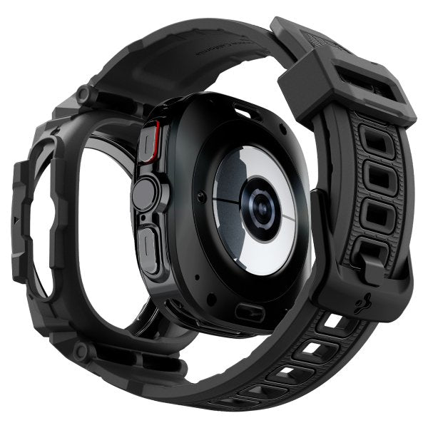 Spigen Samsung Galaxy Watch Ultra -ranneke ja -kotelo Rugged Armor Pro Matte Black