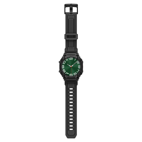 Spigen Samsung Galaxy Watch Ultra -ranneke ja -kotelo Rugged Armor Pro Matte Black