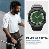 Spigen Samsung Galaxy Watch Ultra -ranneke ja -kotelo Rugged Armor Pro Matte Black