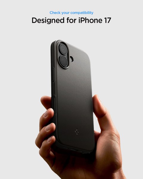 Spigen iPhone 17 -kuori Thin Fit MagFit Gunmetal