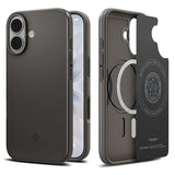 Spigen iPhone 17 -kuori Thin Fit MagFit Gunmetal