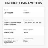 Joyroom Adapteri Audio Transfer Series USB-C–3.5mm