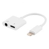 Deltaco-adapteri Lightning–3,5 mm, valkoinen