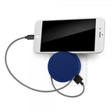 Usbepower AERO MINI Kaksois-USB-laturi telineellä ja kaapelikelalla iPhonelle Sininen