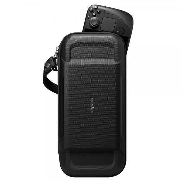 Spigen Steam Deck/Steam Deck OLED -kotelo Rugged Armor Pro Pouch, musta