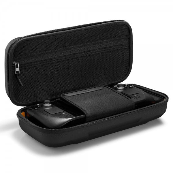 Spigen Steam Deck/Steam Deck OLED -kotelo Rugged Armor Pro Pouch, musta