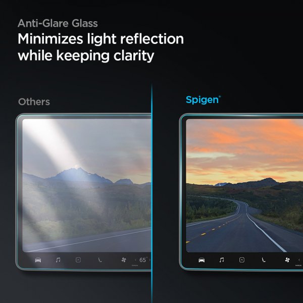 Spigen-näytönsuoja GLAS.tR EZ Fit Anti-Glare Tesla Model Y/Model 3 (2017-2023)