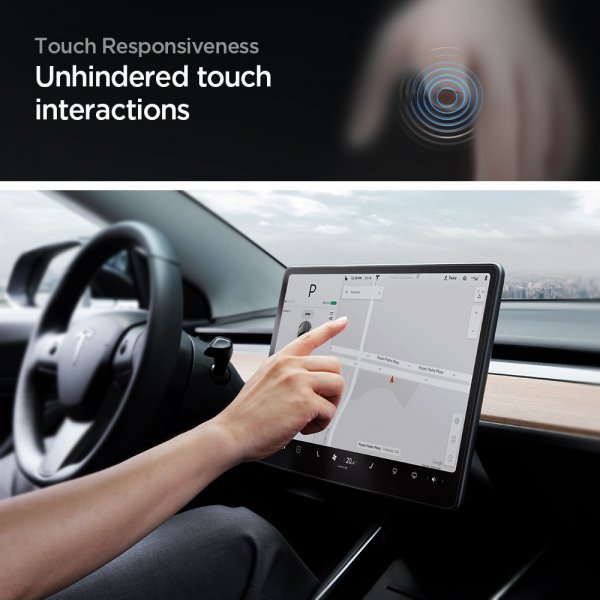 Spigen-näytönsuoja GLAS.tR EZ Fit Anti-Glare Tesla Model Y/Model 3 (2017-2023)