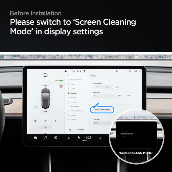 Spigen-näytönsuoja GLAS.tR EZ Fit Anti-Glare Tesla Model Y/Model 3 (2017-2023)