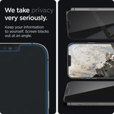 Spigen iPhone 13 Pro Max/iPhone 14 Plus Näytönsuoja GLAS.tR EZ Fit Privacy 2-pack