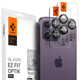 Spigen iPhone 14/15/16/17 Pro & Pro Max kameran suojalasi GLAS.tR EZ Fit Optik Pro 2-pakkaus musta