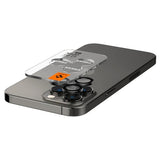 Spigen iPhone 14/15/16/17 Pro & Pro Max kameran suojalasi GLAS.tR EZ Fit Optik Pro 2-pakkaus musta
