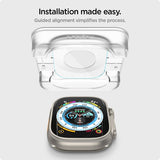 Spigen Apple Watch Ultra -näytönsuoja GLAS.tR EZ Fit 2-pakkaus