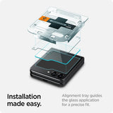 Spigen Samsung Galaxy Z Flip 5 Näytönsuoja GLAS.tR EZ Fit 2-pakkaus