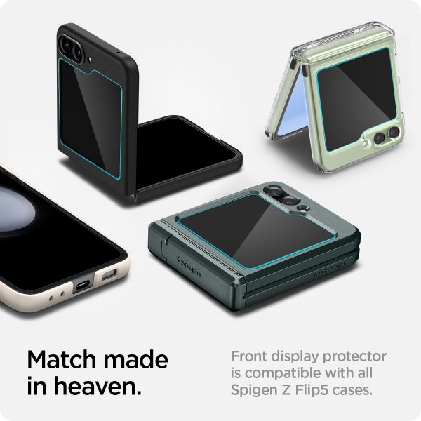 Spigen Samsung Galaxy Z Flip 5 Näytönsuoja GLAS.tR EZ Fit 2-pakkaus